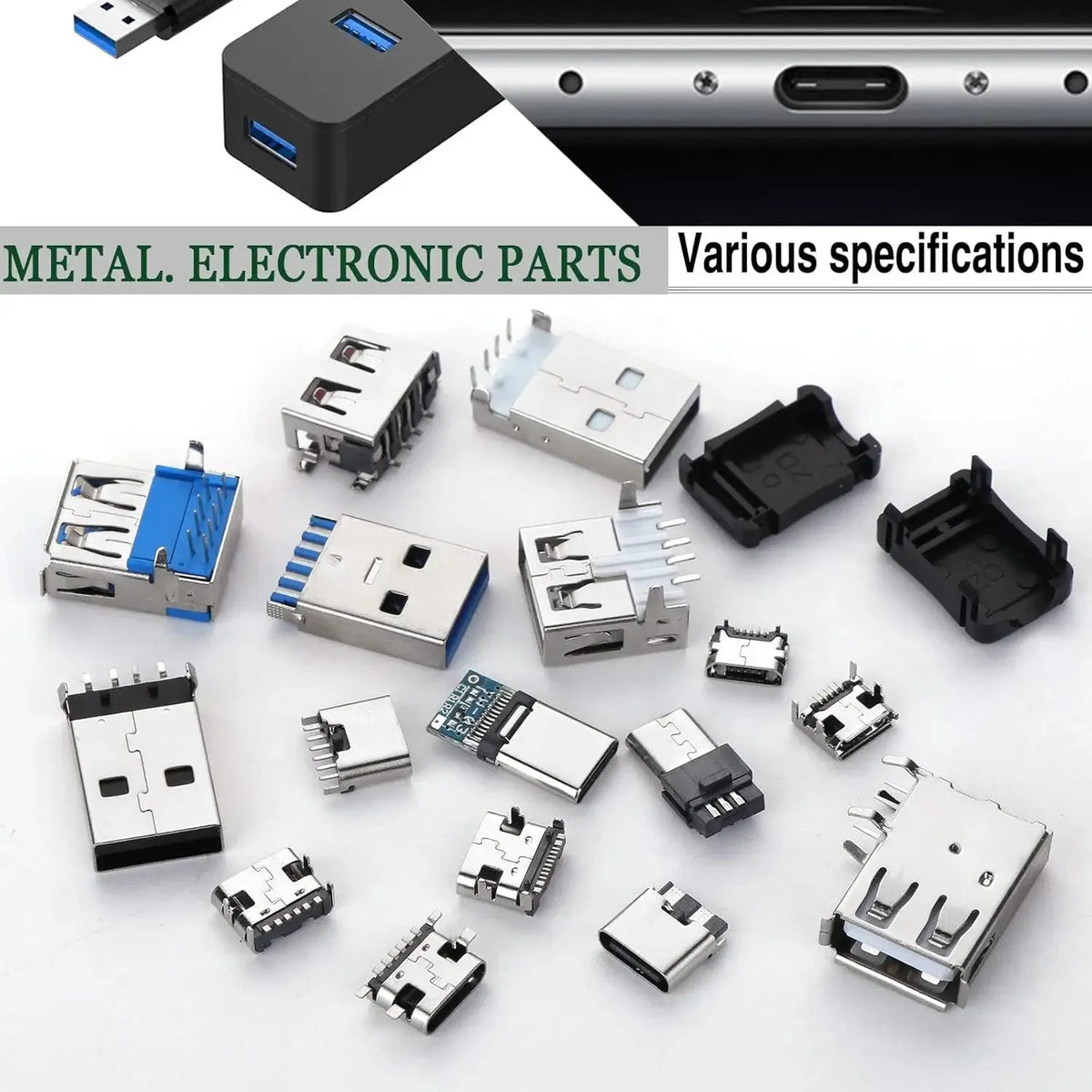 180pcs USB Connector Assortment