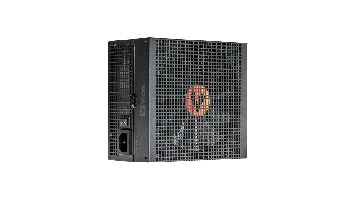 VIDA 850W Heracles Black ATX 3.1 Gaming PSU, 80+ Bronze, 14cm Ultra-Quiet FDM Fan, Flat Black Cables, PCIe 5.1, Power Lead Not Included power supply unit 24-pin ATX