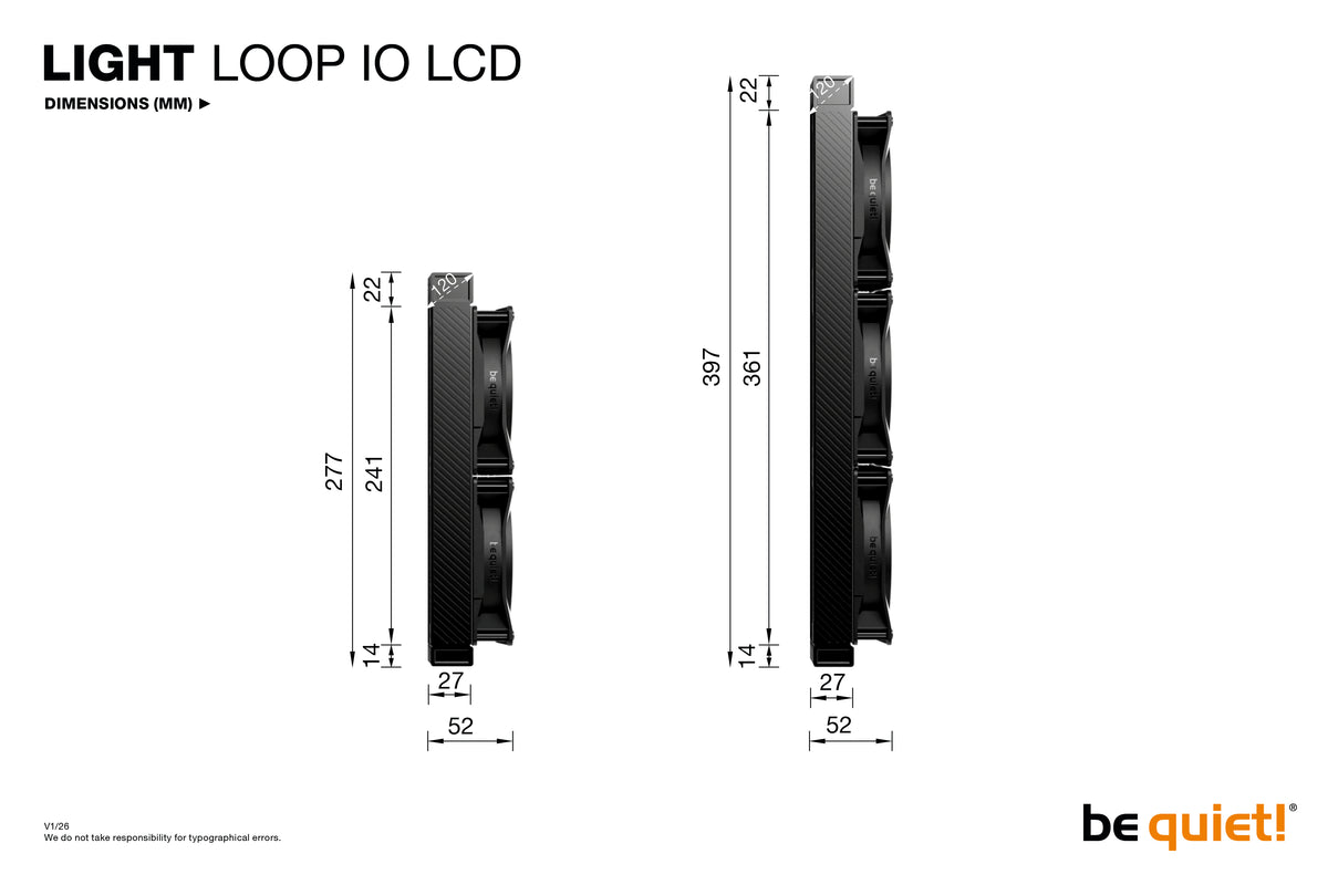 be quiet! Light Loop IO LCD 360 mm White