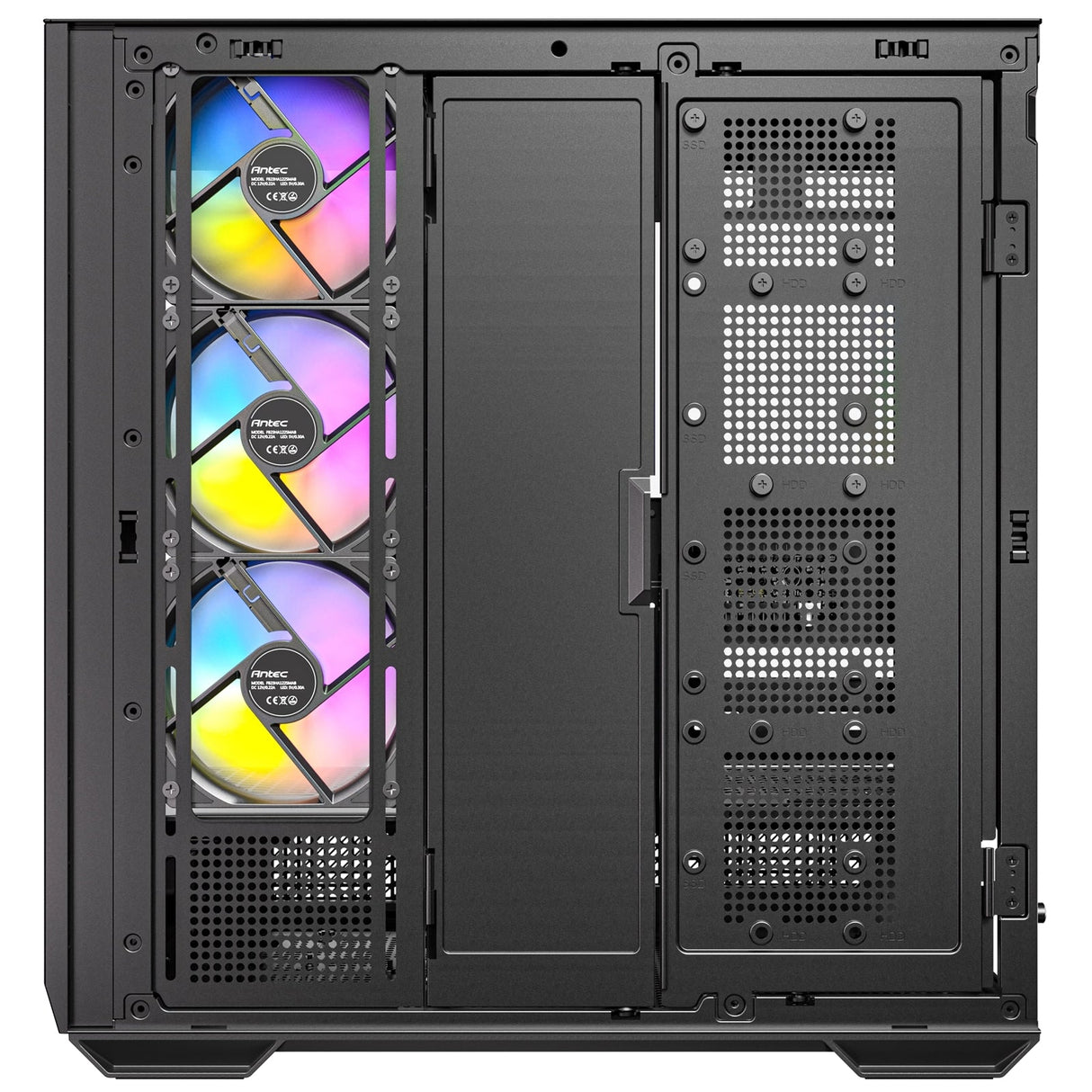 Antec C7 ARGB Mid Tower Tempered Glass PC Gaming Case - Black, 3x 120mm & 1x 140mm ARGB Fans, USB 3.2 Gen2, EATX/ATX/mATX/mITX Support