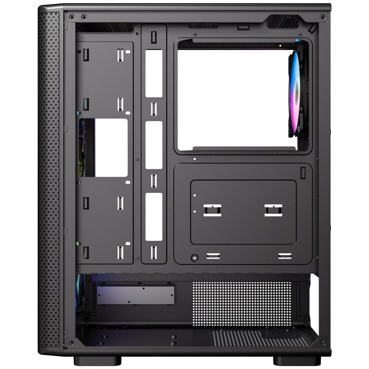 Antec VX310 ARGB Mid-Tower Gaming PC Case - Pre-Installed 4 x 120mm ARGB Fans, Tempered Glass Side Panel, High-Airflow Mesh Front - ATX/Micro-ATX/ITX