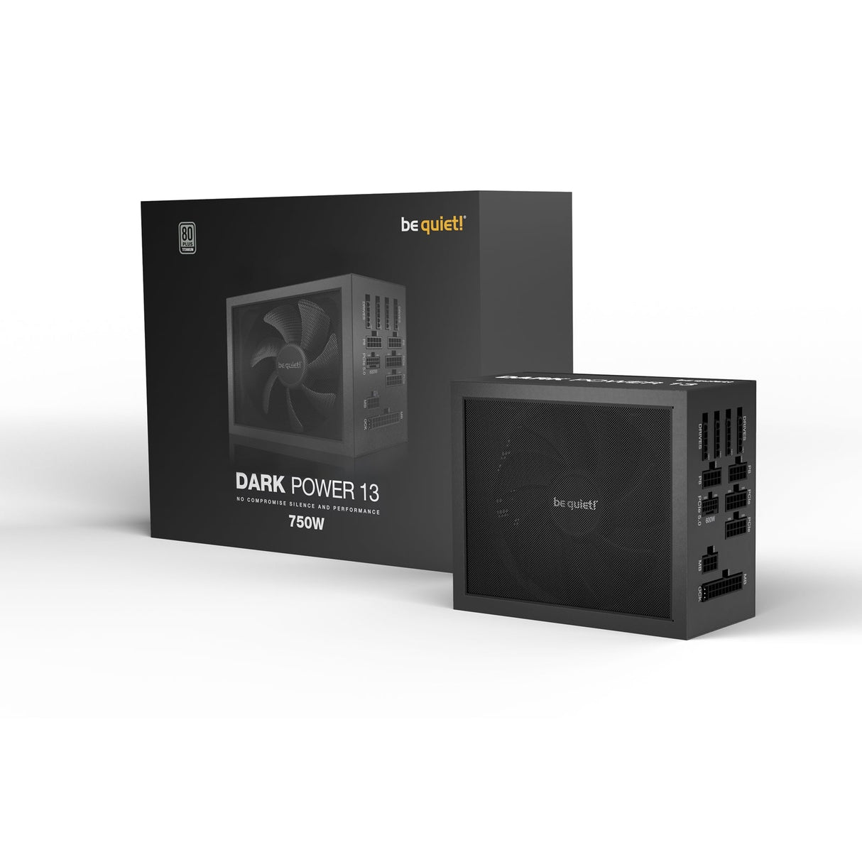 Be Quiet! Dark Power 13, 750W PCIe 5.0 Fully Modular, 80PLUS Titanium, Quad Rail, 62.5A, 135mm Fan, ATX 3.0 PSU