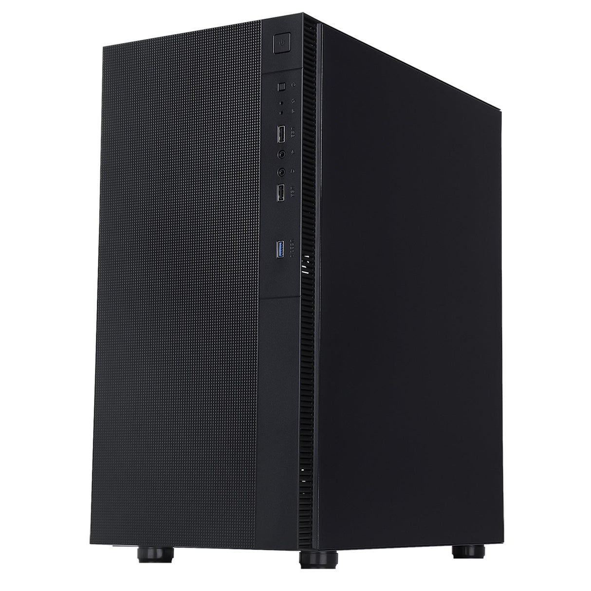 CIT Silent ES Black Mid-Tower Low Noise Computer Case with 2 x 120mm PWM Cooling Fans Included Sound Dampening Material
