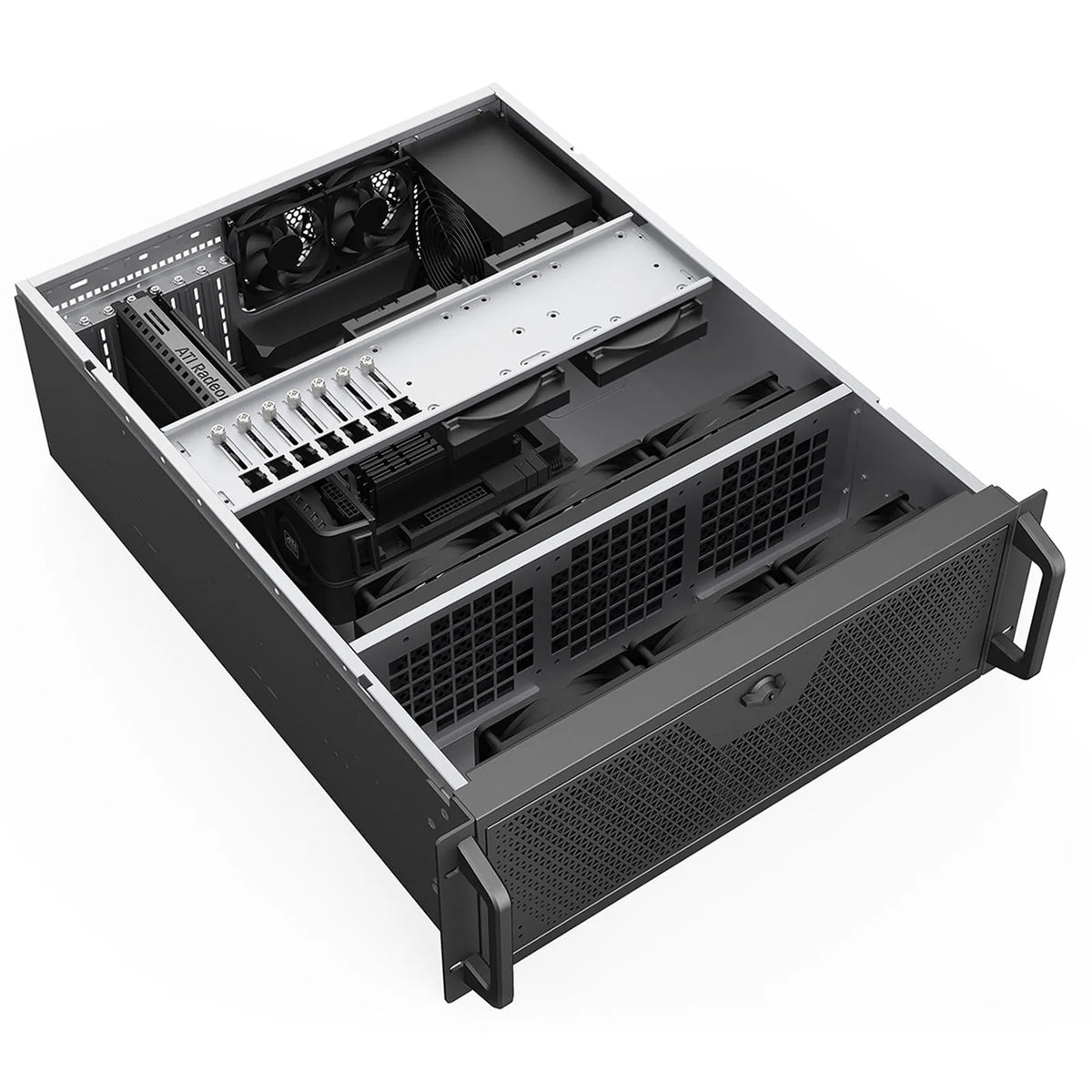 Codegen CSCG4U600GP 4U Rackmount Server Case, 600mm Deep, SSI-EEB/E-ATX/ATX/Micro-ATX Compatible, 8 PCI Expansion Slots, Dual 80mm PWM Cooling Fans, USB-C & USB 3.0