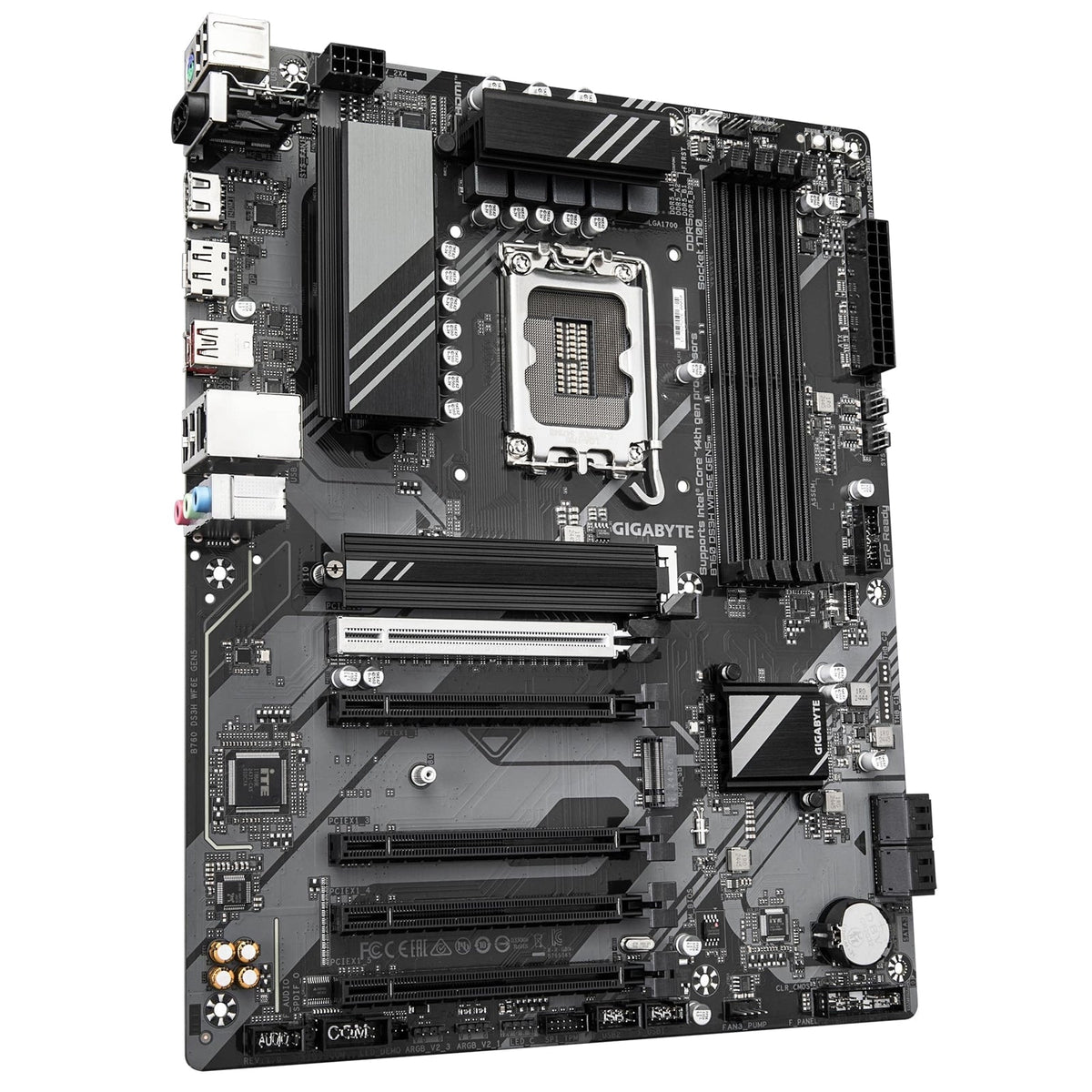Gigabyte B760 DS3H WIFI6E GEN5 Intel 1700 Socket Motherboard, ATX, 4x DDR5 Slots, 2x M.2 Sockets, GbE LAN, Wi-Fi 6E, 1x DisplayPort / 1x HDMI Port
