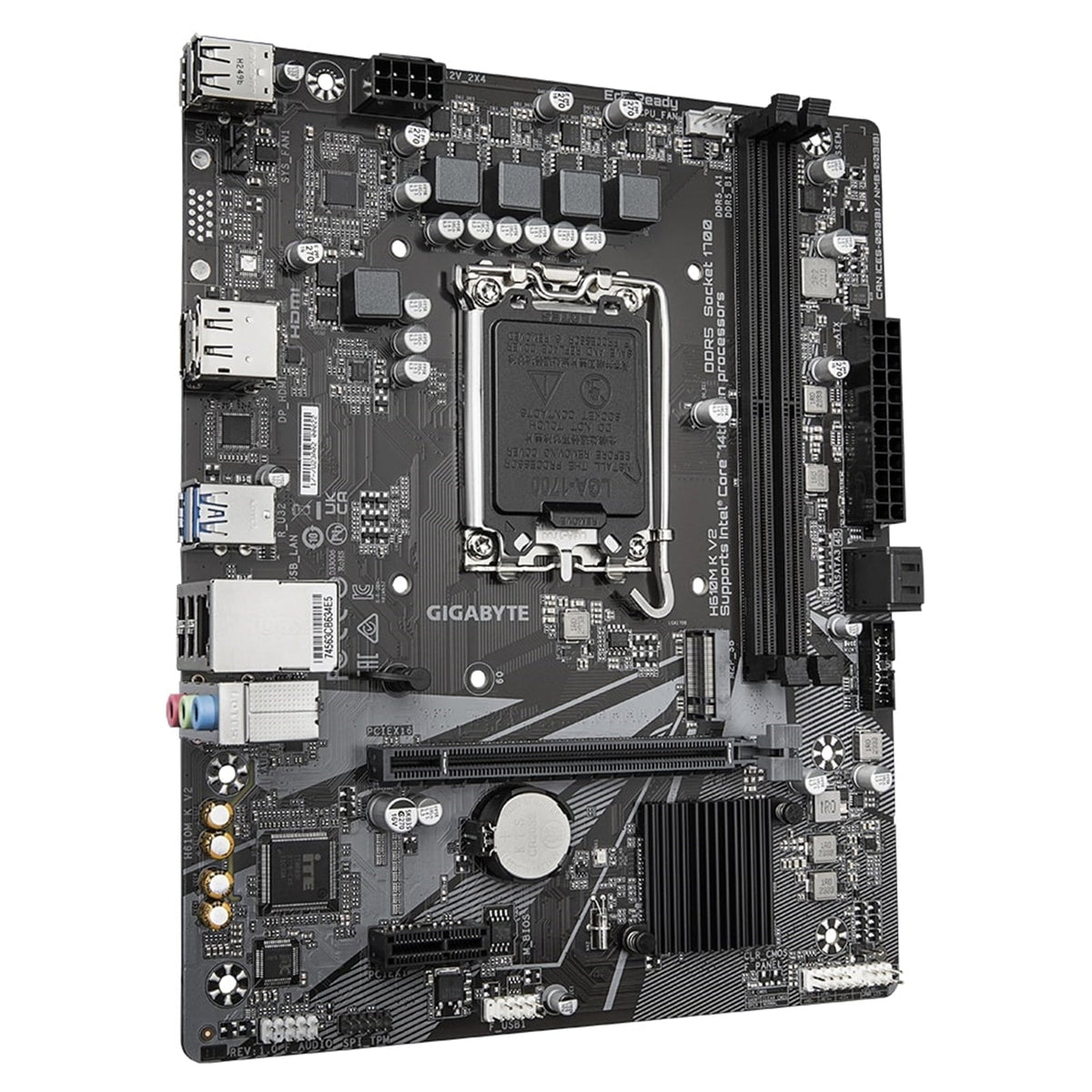 Gigabyte H610M K V2 DDR5 Anti-Sulfur Resistor Intel 1700 Socket Motherboard, Micro-ATX, 2x DDR5 Slots, 1x M.2 Socket, GbE LAN, 1x DisplayPort / 1x HDMI Port
