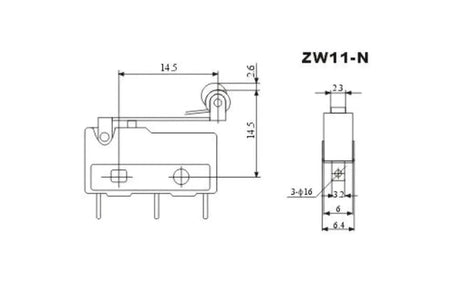 Limit Switch Roller Micro Switch KW-11N