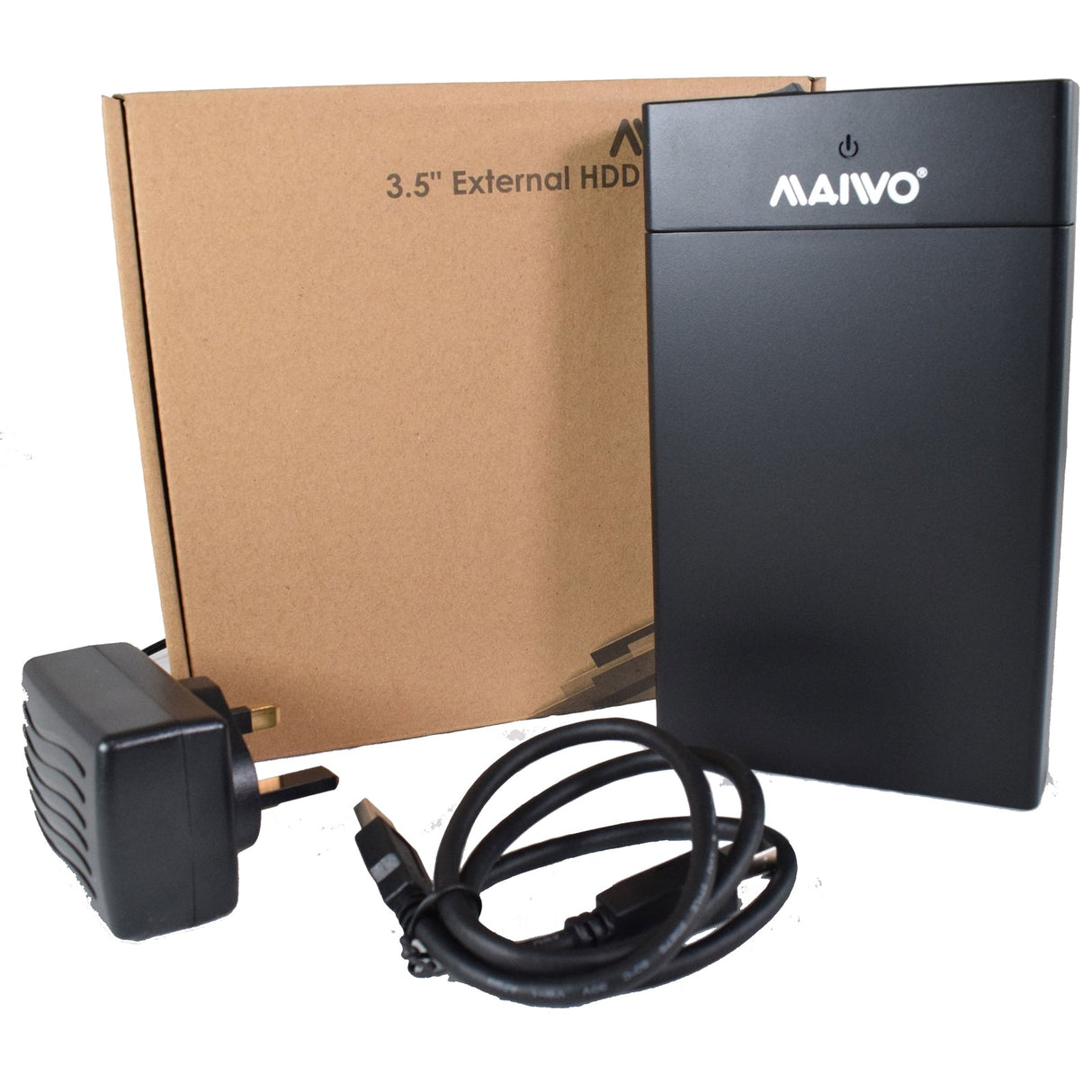 Maiwo USB 3.0 3.5" External Hard Drive Enclosure with Power Adapter