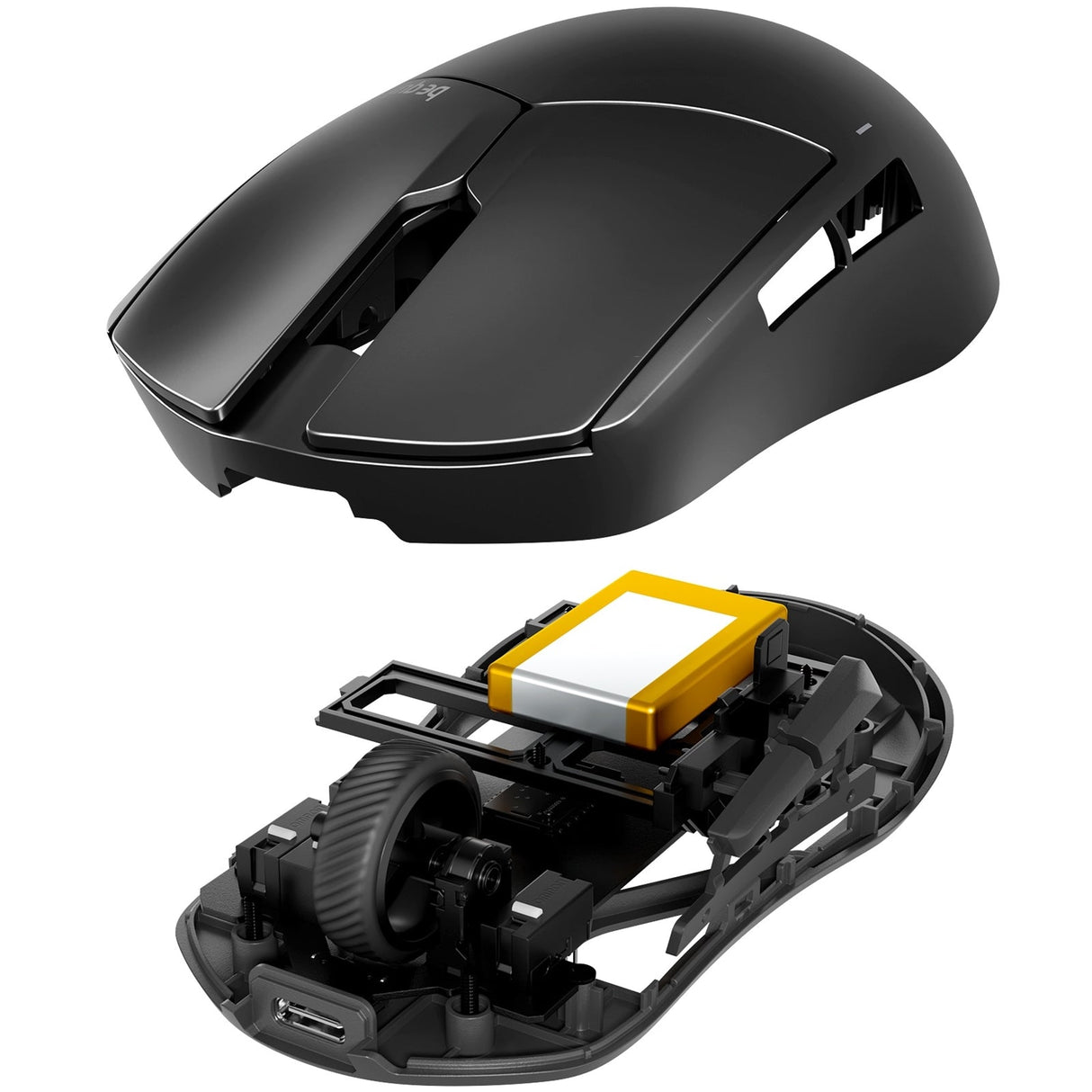be quiet! Dark Perk Sym 32000dpi Lightweight Wireless Gaming Mouse with 2.4GHz Wireless, Symmetrical Design, PixArt PAW3950 Sensor, 110 Hours Battery Life & 8,000 Hz Polling Rate