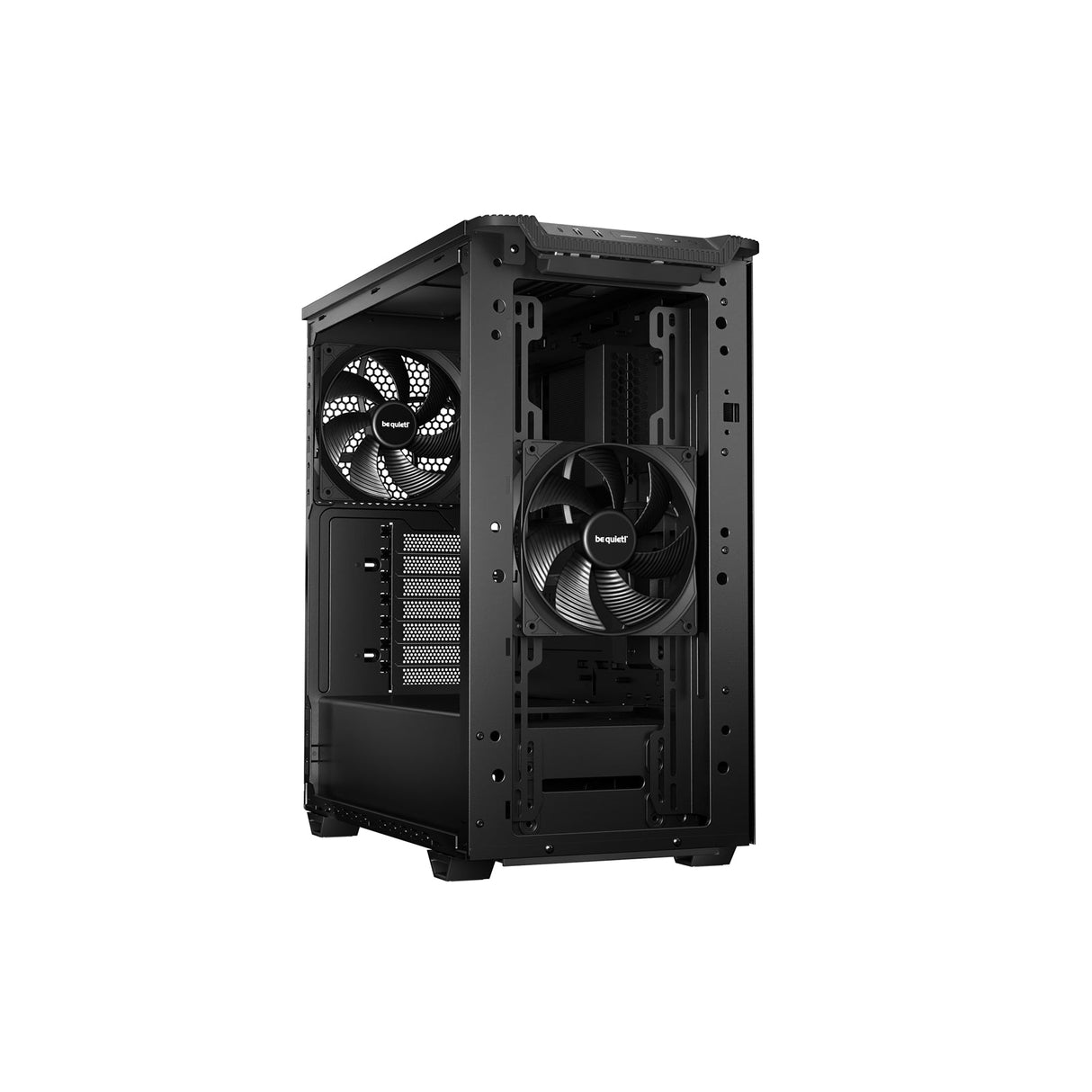 be quiet! Pure Base 501 Airflow Window Black ATX Mid Tower Case with USB-A, USB-C, 2 x Pure Wings 2 140mm Black PWM Fans, Sleek Front Panel and Airflow Cover