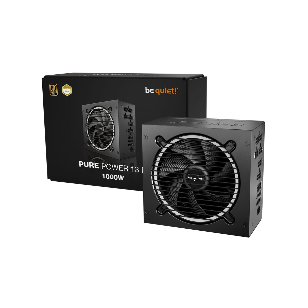 be quiet! Pure Power 13 M 1000W is ATX 3.1 compliant and PCIe 5.1 compatible, 10-year manufacturer's warranty.