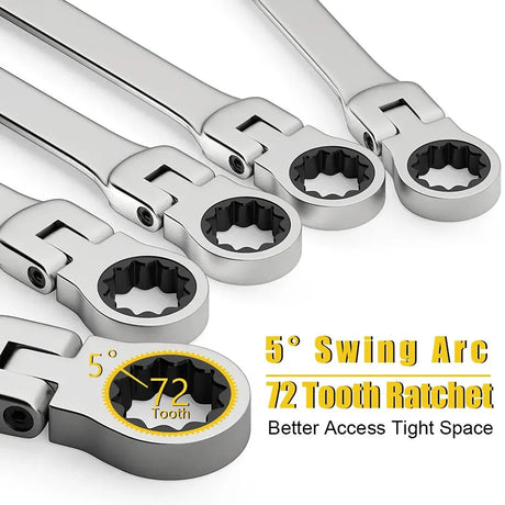 16pcs Ratcheting Combination Wrench Set 6-23mm