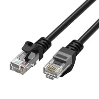 Prevo CAT6-BLK-3M Network Cable, RJ45 (M) to RJ45 (M), CAT6, 3m, Black, Oxygen Free Copper Core, Sturdy PVC Outer Sleeve & Clip Protector, Retail Box Packaging