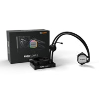 be quiet! Pure Loop 2 120mm AIO CPU Water Cooler, Universal Socket, 120mm Radiator, Pure Wings 3 120mm PWM high-speed fan, 2100RPM, ARGB, 3-year manufacturers warranty