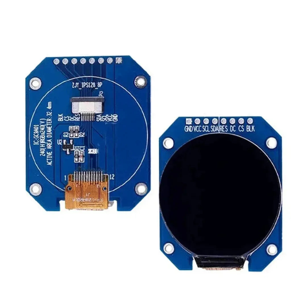 Round TFT LCD 1.28 inch Module 240x240 IPS Display with GC9A01 Driver ...