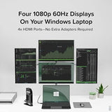 Plugable UD-3900C4 Quad Monitor 96W USB-C PD DisplayLink Certified Docking Station