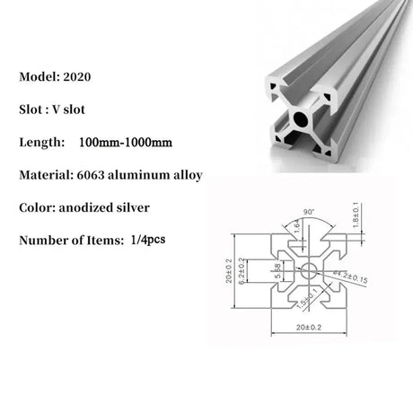 2020 V-slot Aluminium Extrusion