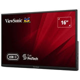 Viewsonic VA1650 16 inch USB-C Lightweight Portable IPS Monitor, Full HD, 60Hz, HDMI (v1.4), VESA, Built in Foldable Stand