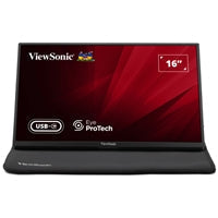 Viewsonic VA1650 16 inch USB-C Lightweight Portable IPS Monitor, Full HD, 60Hz, HDMI (v1.4), VESA, Built in Foldable Stand