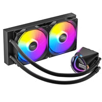 Antec Skeleton 240 ARGB Liquid CPU Cooler, Universal Socket, Black, 240mm Radiator, PWM up to 2000 RPM Cooling Fans, Addressable RGB LED Lighting  