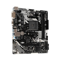 ASRock B450M-HDV R4.0 Super Alloy AMD AM4 Socket Motherboard, Micro-ATX, 2x DDR4 Slots, 1x M.2 Socket, GbE LAN, 1x D-Sub / 1x DVI-D / 1x HDMI Port