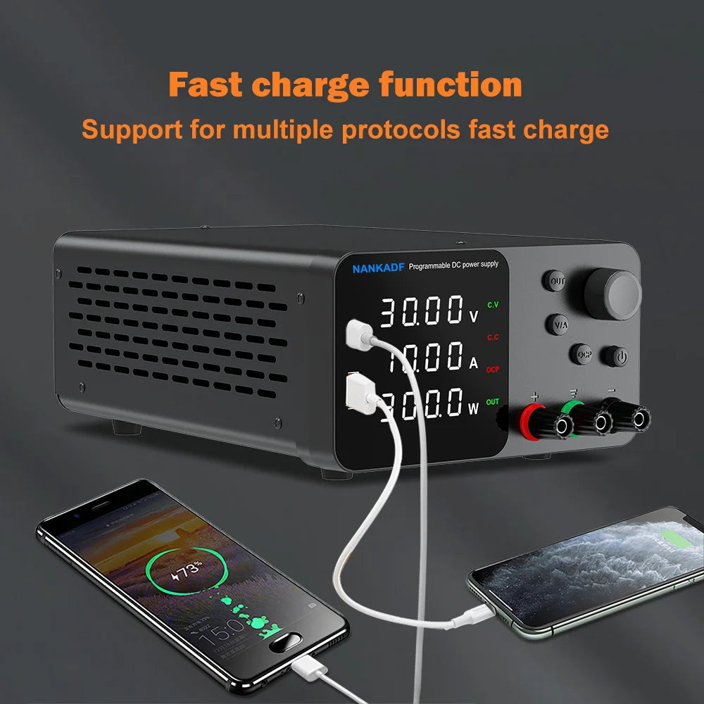 30V 10A Lab Adjustable DC Power Supply