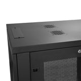 StarTech.com 4-Post 24U Server Rack Cabinet, Lockable 19 Data Rack Cabinet for Computer / AV / IT Equipment, Office / Home Network Rack with Casters & Adjustable Mounting Rails
