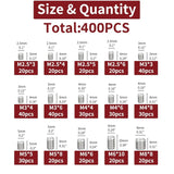 400pcs Grub Screw Assortment
