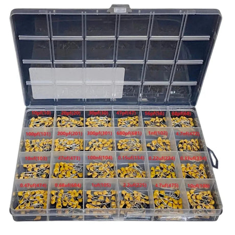 600pcs Monolithic Capacitor Kit 24value