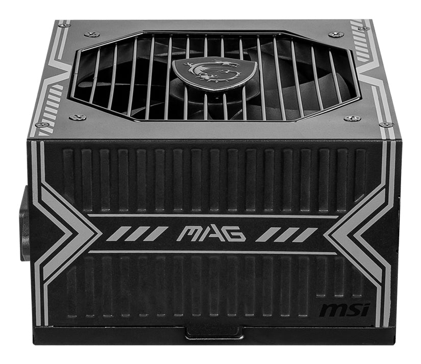 MSI MAG A550BN UK PSU '550W, 80 Plus Bronze certified, 12V Single-Rail, DC-to-DC Circuit, 120mm Fan, Non-Modular, Sleeved Cables, ATX Power Supply Unit, UK Powercord, Black'