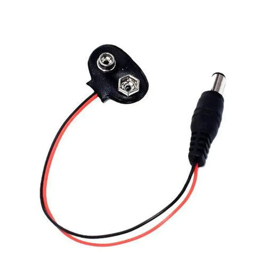 9V Battery Plug Clip Connector to 5.5mm x 2.1mm
