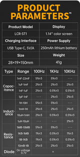 FNIRSI LCR-ST1 Mini Akıllı Cımbız