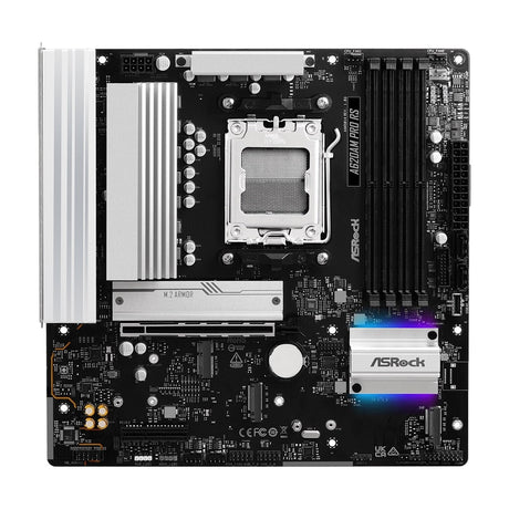 ASRock A620AM PRO RS AMD Socket AM5 Motherboard, 4x DDR5 Slots, 3x M.2 Socket, 2.5GbE LAN, 1x HDMI Port/ 1x DisplayPort