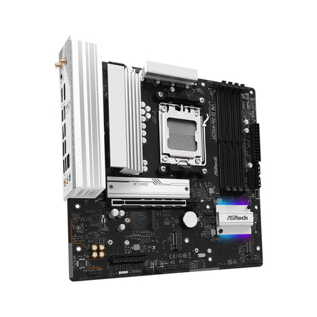 ASRock A620AM Pro RS WiFi AMD Socket AM5 Motherboard, 4x DDR5 Slots, 3x M.2 Socket, 2.5GbE LAN, Wi-Fi 6E, 1x HDMI Port / 1x DisplayPort