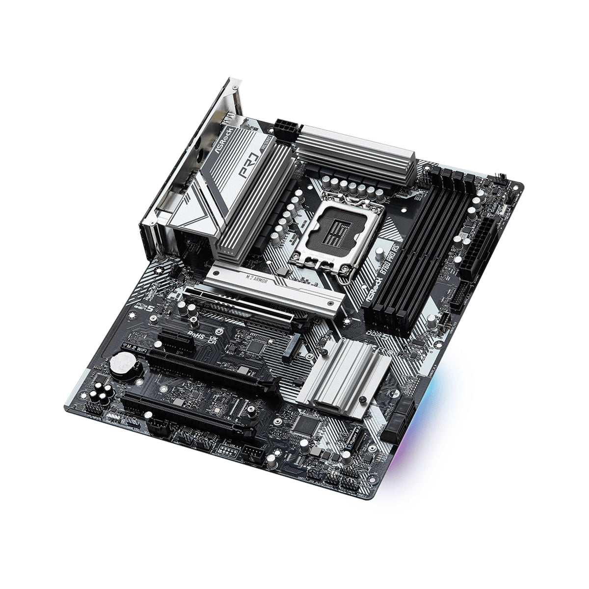 ASRock B760 PRO RS Intel 1700 Socket Motherboard, ATX, 4x DDR5 Slots, 3x M.2 Socket, Fitted I/O Shield, 2.5GbE LAN, 1x DisplayPort / 1x HDMI Port