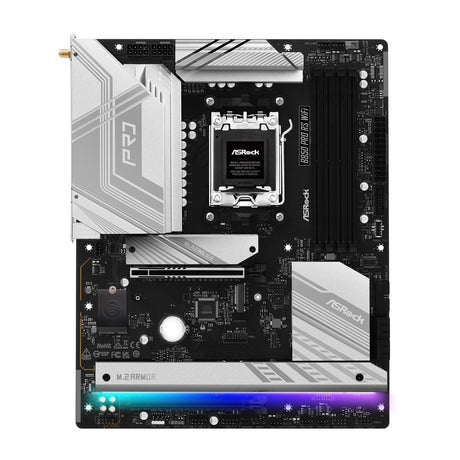 ASRock B850 Pro RS AMD AM5 Socket Motherboard, ATX, 4x DDR5 Slots, 4x M.2 Sockets, Fitted I/O Shield, 2.5GbE LAN, Wi-Fi 6E, 1x HDMI Port / 1x USB-C