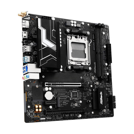 ASRock B850M-X WiFi R2.0 AMD AM5 Socket Motherboard, Micro-ATX, 2x DDR5 Slots, 2x M.2 Sockets, 2.5GbE LAN, Wi-Fi 6E, 1x DisplayPort / 1x HDMI Port