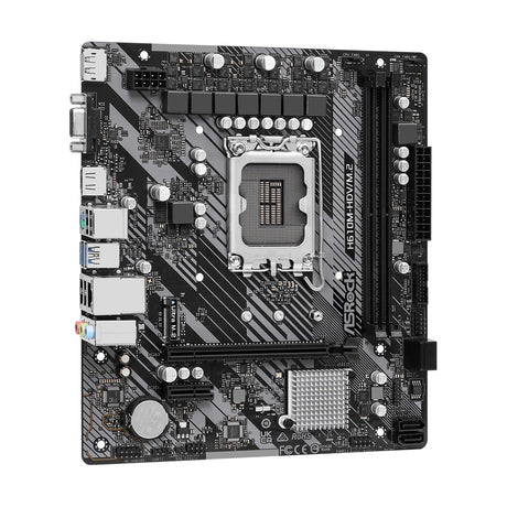 ASRock H610M-HDV/M.2 R2.0 Super Alloy Intel 1700 Socket Motherboard, Micro-ATX, 2x DDR4 Slots, 1x M.2 Socket, GbE LAN, 1x D-Sub / 1x DisplayPort / 1x HDMI Port