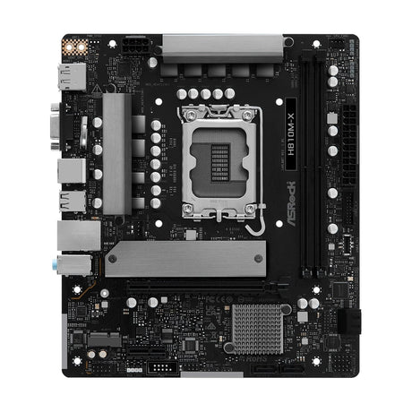 ASRock H810M-X Intel Socket 1851 Motherboard, 2x DDR5 DIMM Slots, 1x M.2 Socket, 2.5G LAN, 1x HDMI Port / 1x DisplayPort