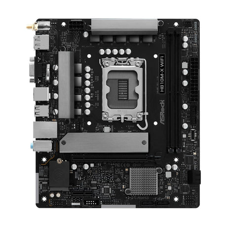 ASRock H810M-X WIFI Intel Socket 1851 Motherboard, 2x DDR5 DIMM Slots, 1x M.2 Socket, 2.5G LAN, WiFi 5, 1x HDMI Port / 1x DisplayPort