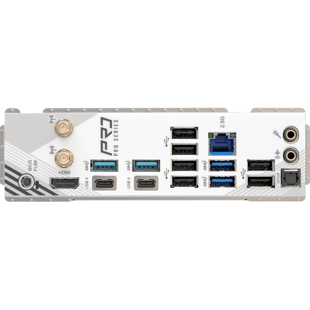 ASRock X870 PRO RS WIFI AMD AM5 Socket Motherboard, ATX, 4x DDR5 Slots, 3x M.2 Sockets, Fitted I/O Shield, 2.5GbE LAN, Wi-Fi 7, 1x HDMI Port / 2x USB-C (USB4)