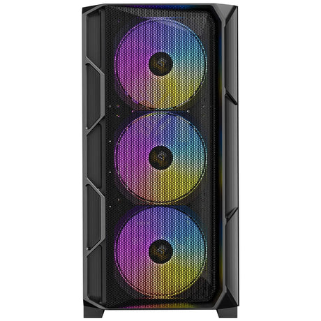 Antec AX1000 ARGB Mid-Tower Gaming PC Case, Full Mesh Front, Tempered Glass, Steel/Plastic, 4 x 120mm ARGB Fans, E-ATX, ATX/Micro-ATX/ITX Compatible