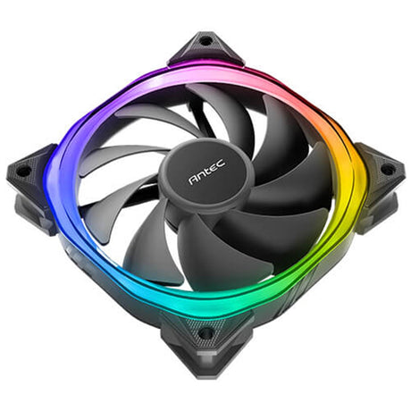 Antec Fusion 120mm ARGB, Black, Upto 2000RPM, 57.93CFM Airflow, 31.24dB Max, 4-pin PWM 3-pin LED