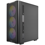 Antec VX310 ARGB Mid-Tower Gaming PC Case - Pre-Installed 4 x 120mm ARGB Fans, Tempered Glass Side Panel, High-Airflow Mesh Front - ATX/Micro-ATX/ITX