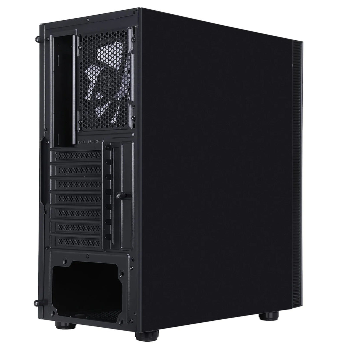 CIT Silent ES Black Mid-Tower Low Noise Computer Case with 2 x 120mm PWM Cooling Fans Included Sound Dampening Material