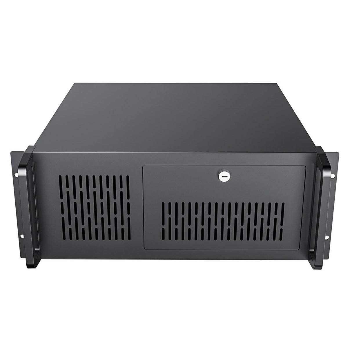 CiT 4U Rackmount Server Case 500mm, Heavy-Duty Industrial Chassis with Lockable Front Door, Supports ATX/mATX, 8x Internal HDD Bays for Massive Storage, Black