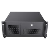 CiT 4U Rackmount Server Case 500mm, Heavy-Duty Industrial Chassis with Lockable Front Door, Supports ATX/mATX, 8x Internal HDD Bays for Massive Storage, Black
