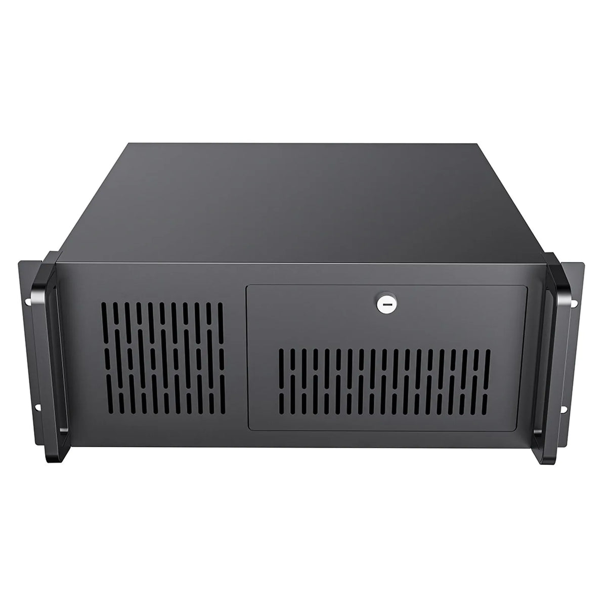 CiT 4U Rackmount Server Case 500mm, Heavy-Duty Industrial Chassis with Lockable Front Door, Supports ATX/mATX, 8x Internal HDD Bays for Massive Storage, Black