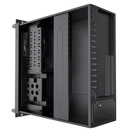CiT 4U Rackmount Server Case 500mm, Heavy-Duty Industrial Chassis with Lockable Front Door, Supports ATX/mATX, 8x Internal HDD Bays for Massive Storage, Black