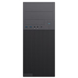 CiT Academy Mid-Tower Office PC Case With USB Type C and 80mm Rear Black Fan and 500W Power Supply Included